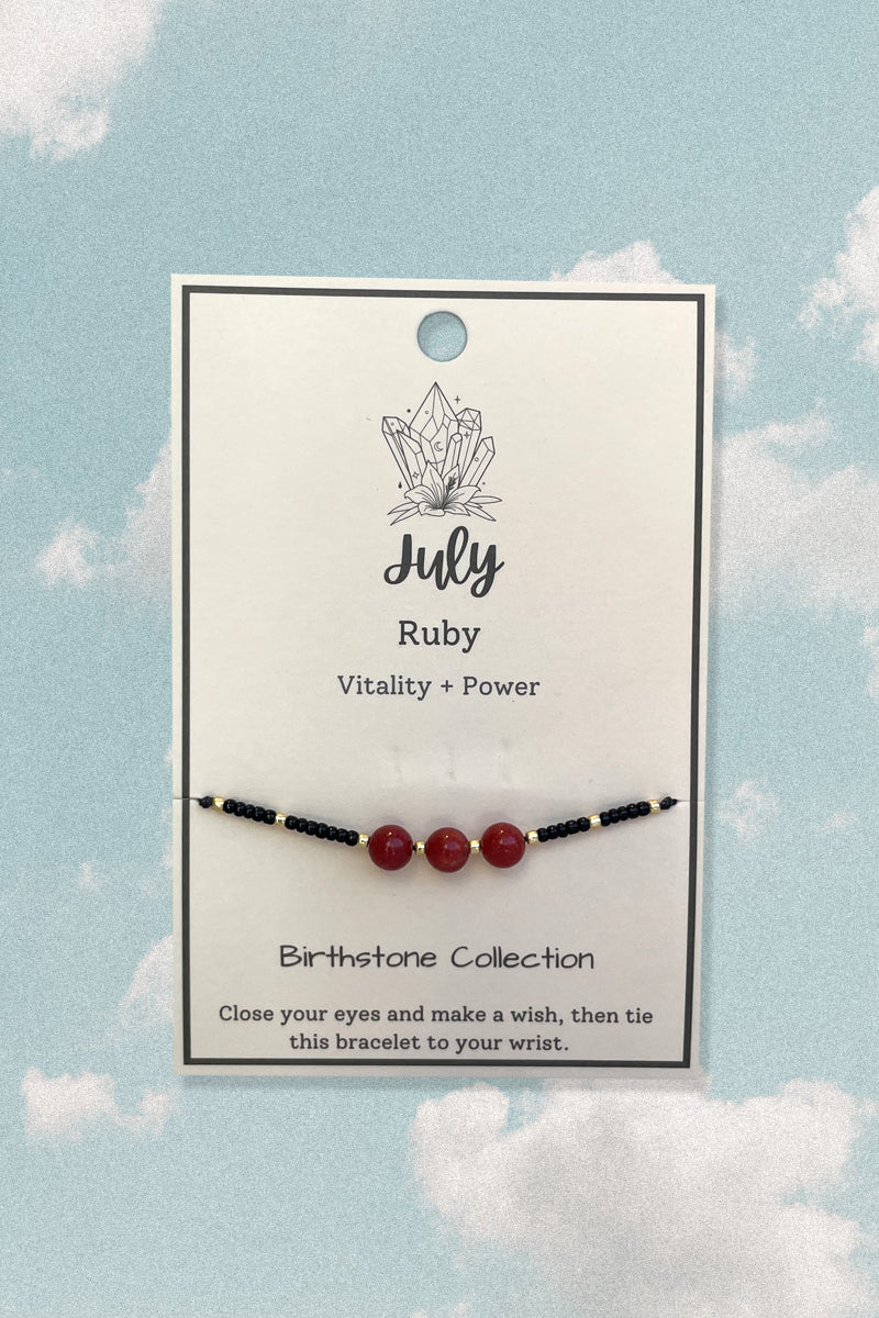 July Birthstone Wish Bracelet