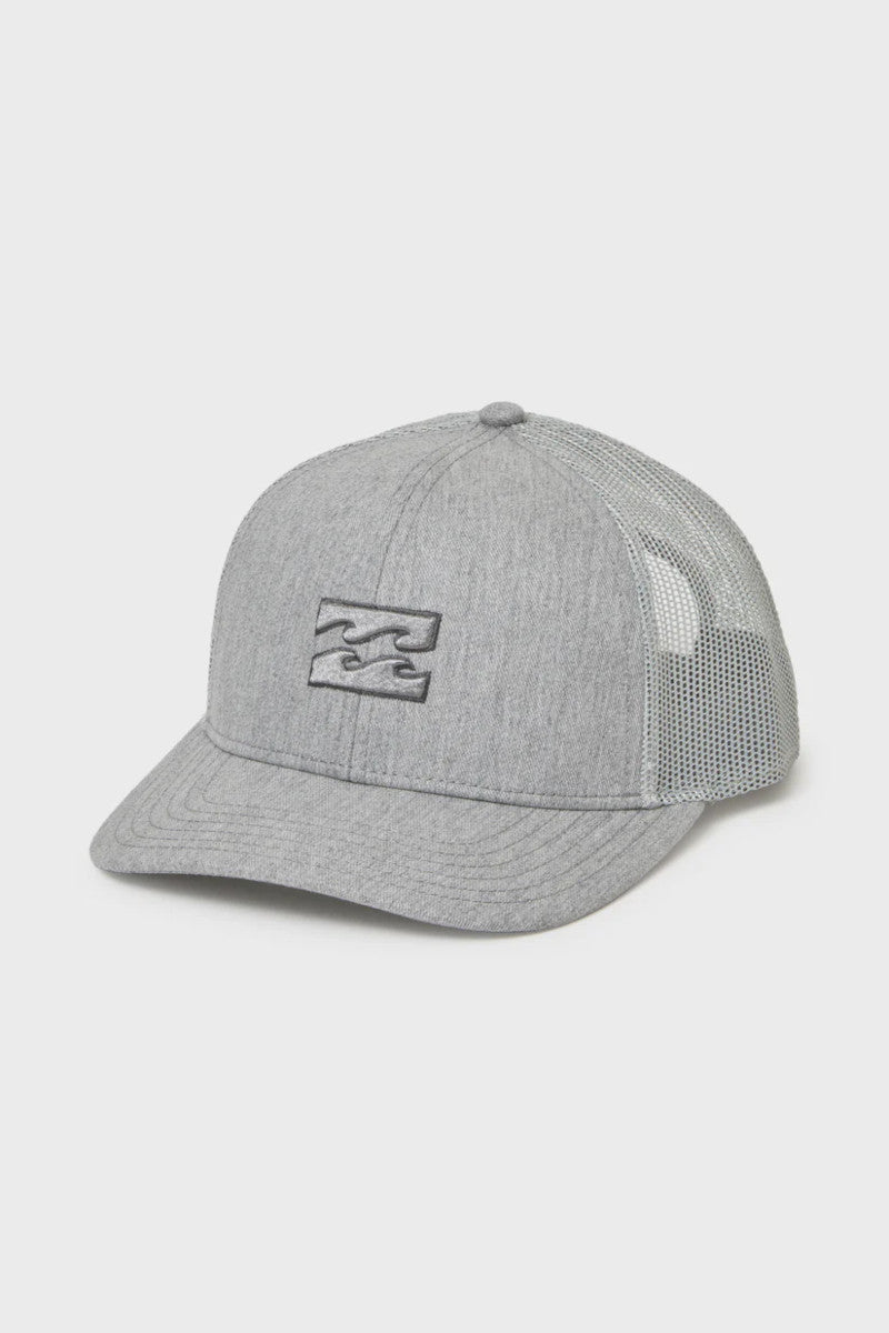 Gray cap with a logo on a light gray background