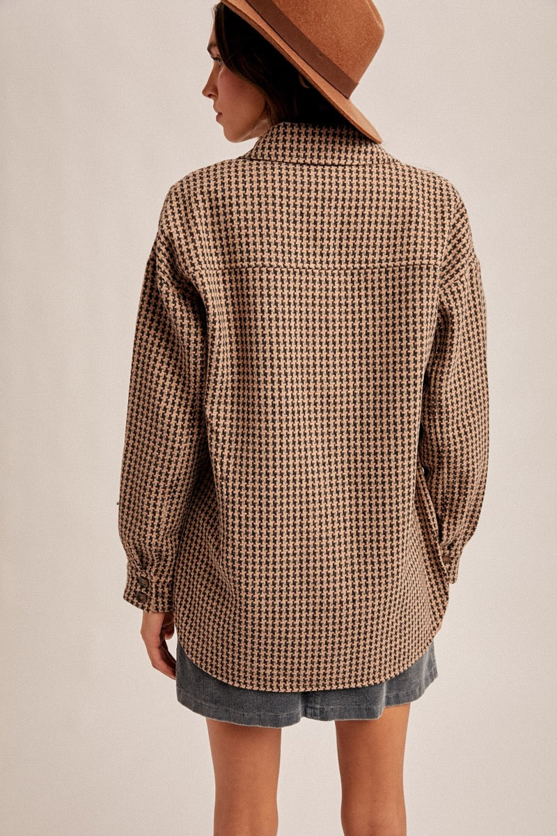 Bailey Houndstooth Shacket