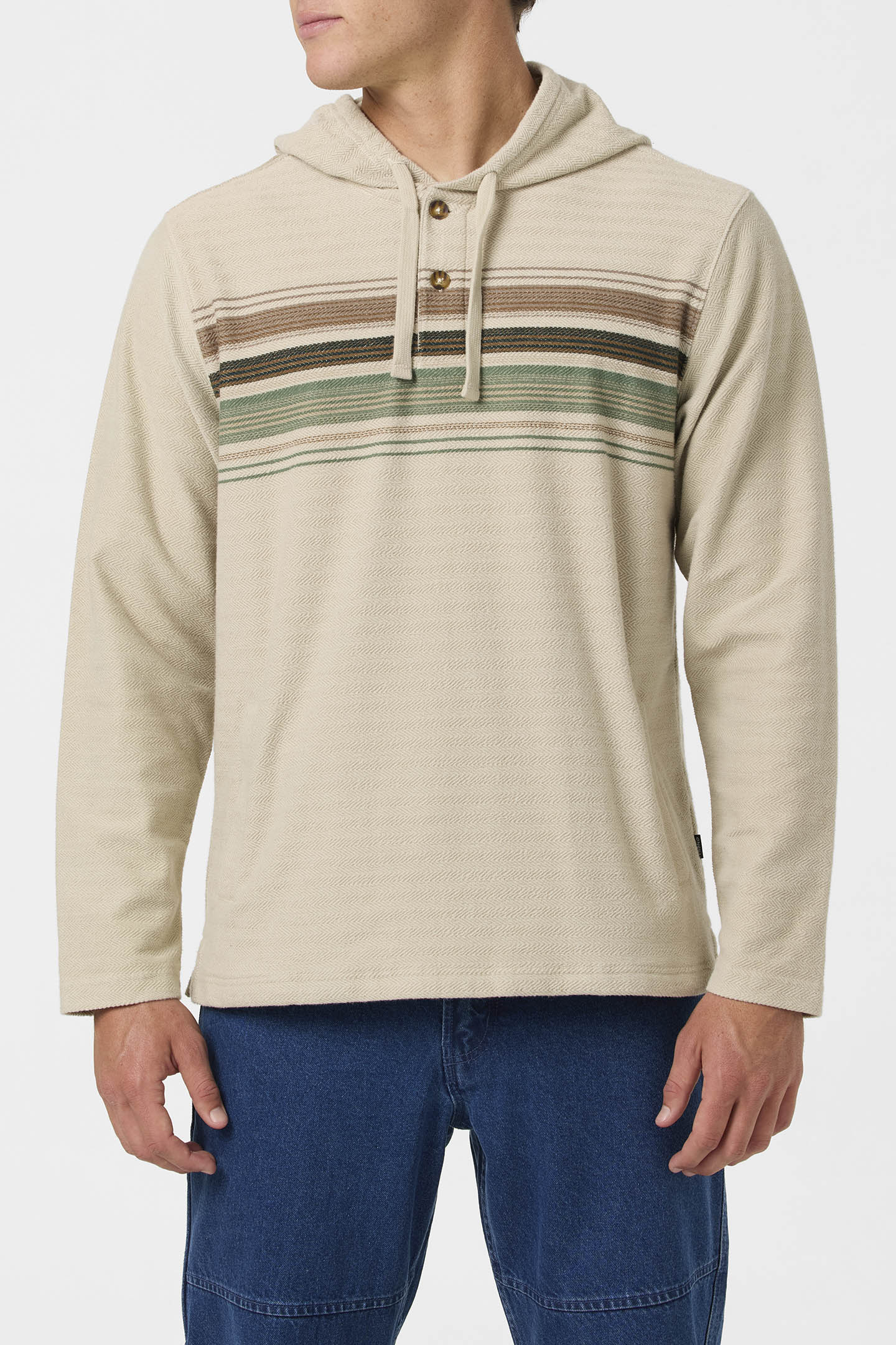 Bavaro Block Striped Poncho