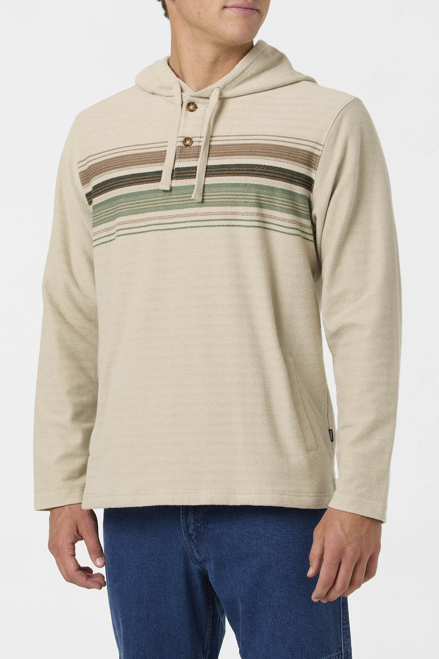 Bavaro Block Striped Poncho