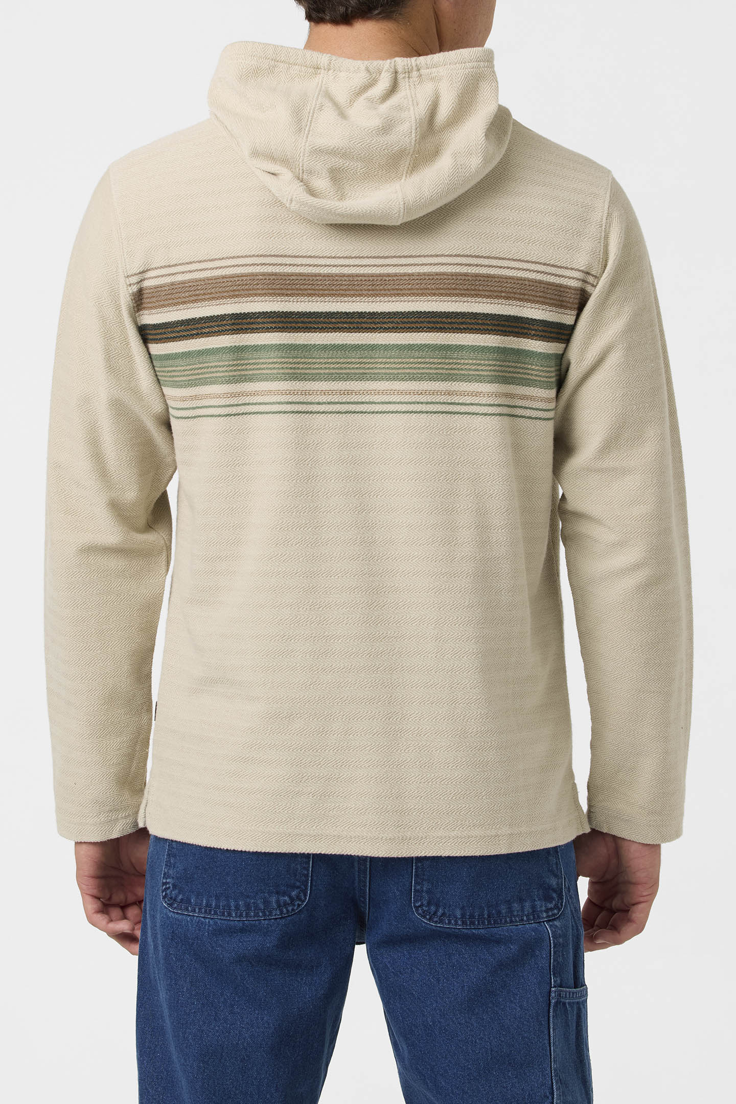 Bavaro Block Striped Poncho