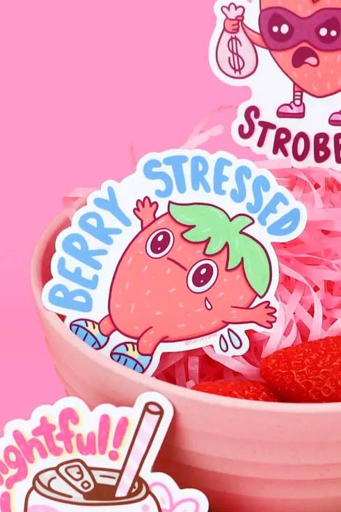 Berry Stressed Sticker