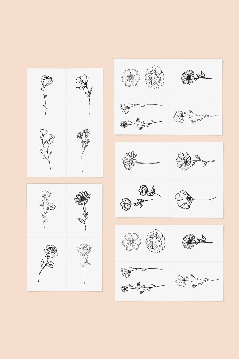 Blooming Temporary Tattoos