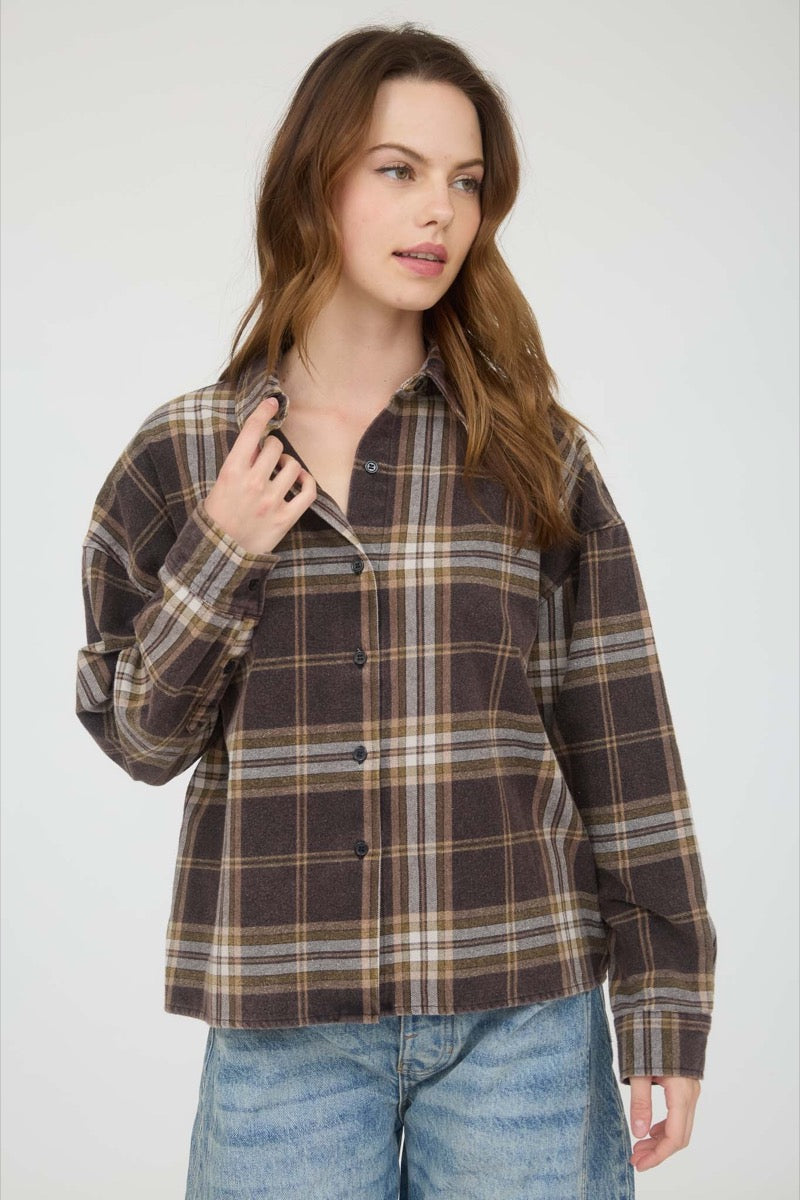 Boxy Plaid Top