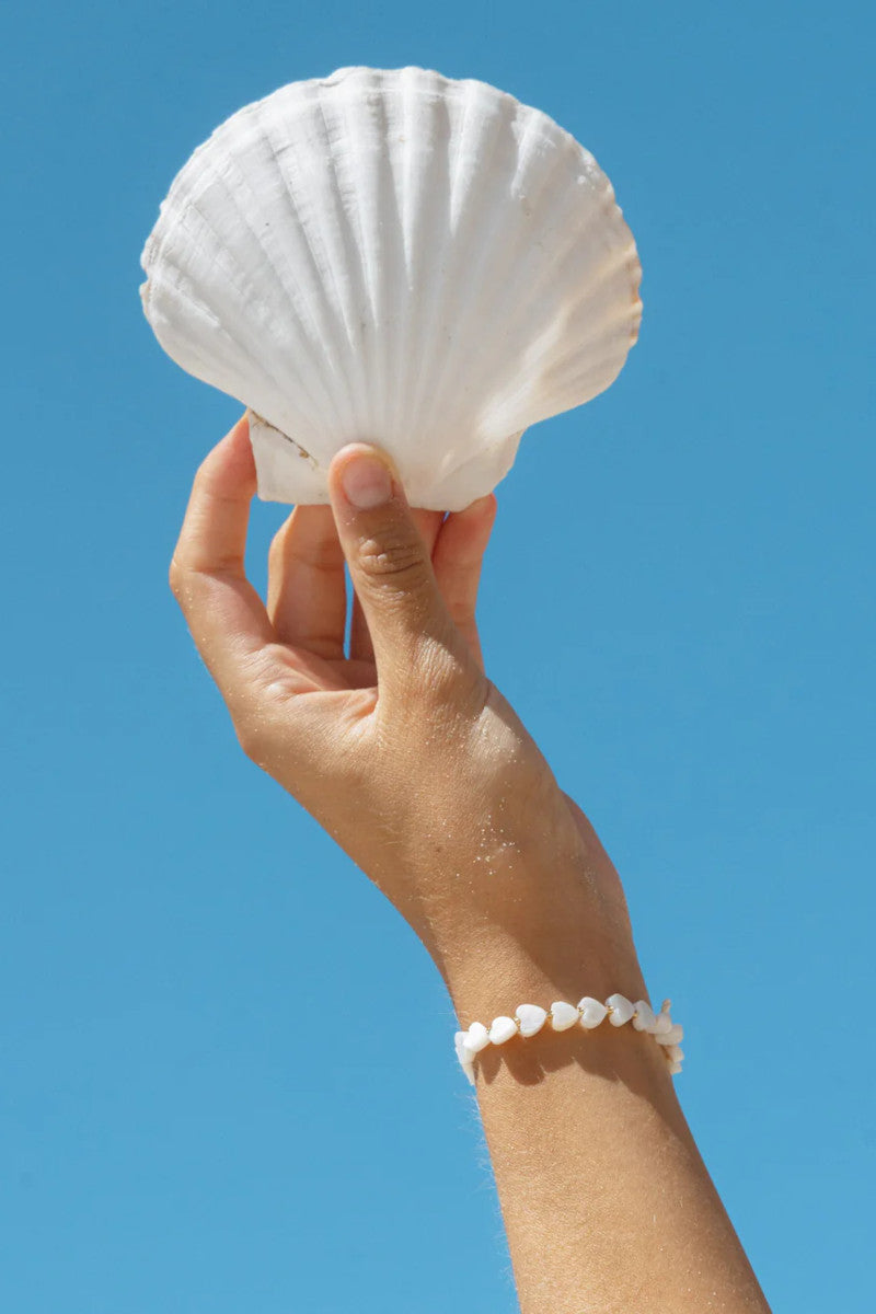 Mother of Pearl Heart Bracelet