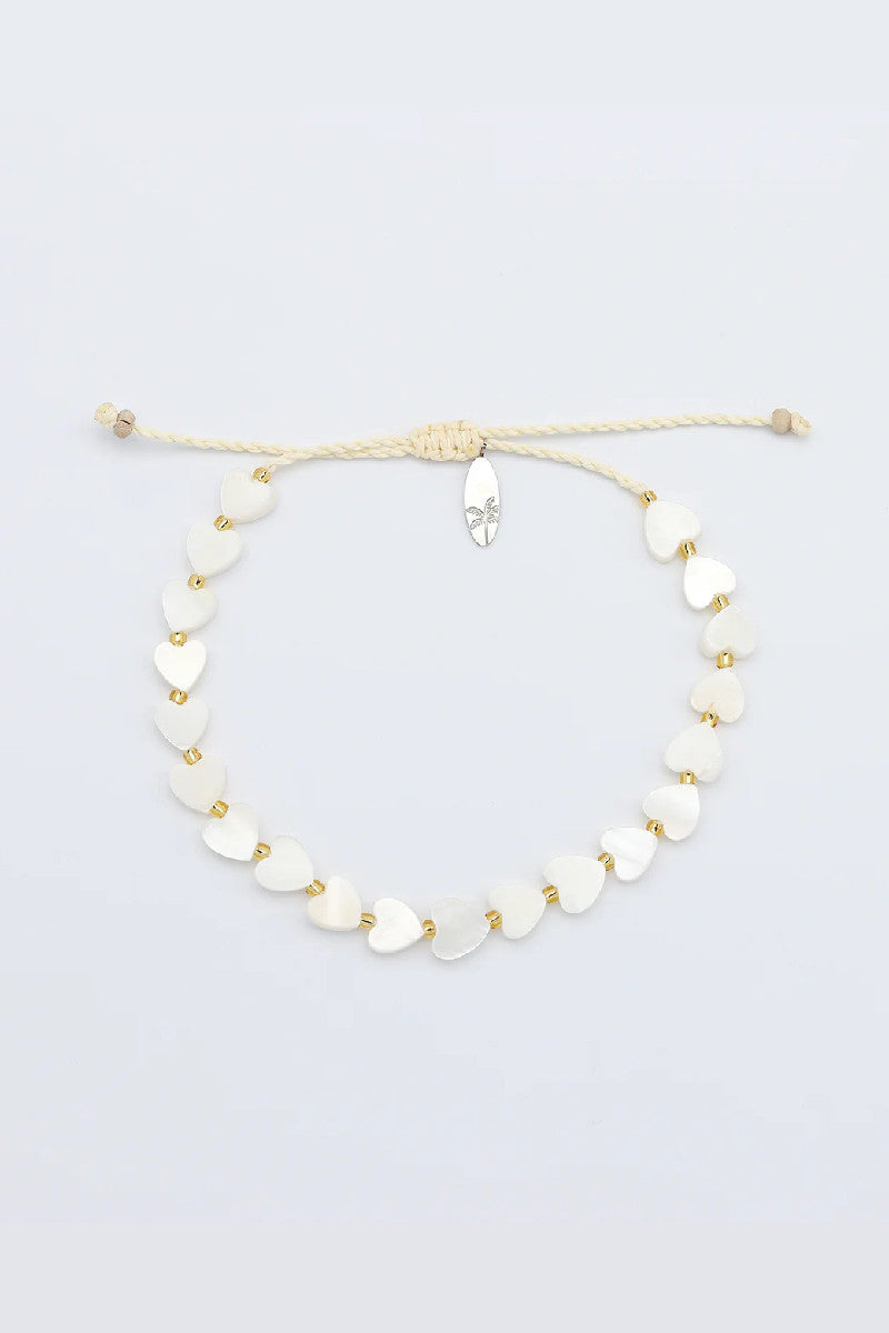 Mother of Pearl Heart Bracelet