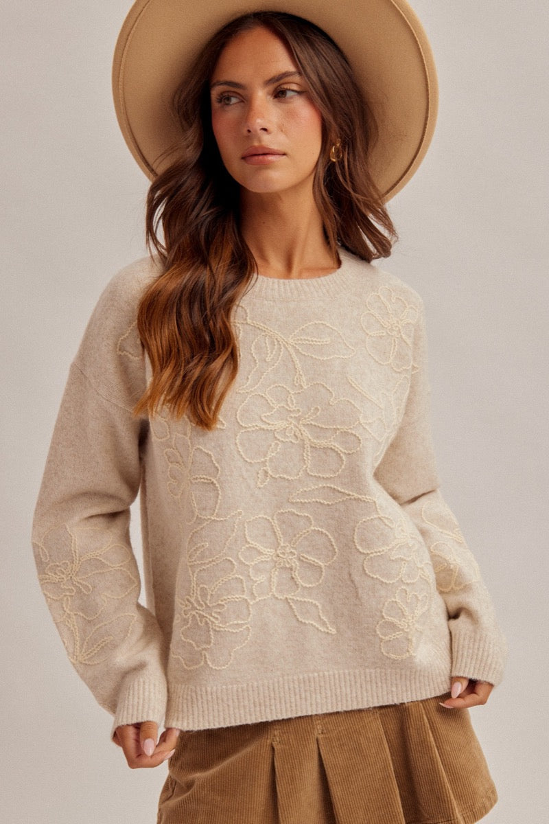 Callie Flower Sweater