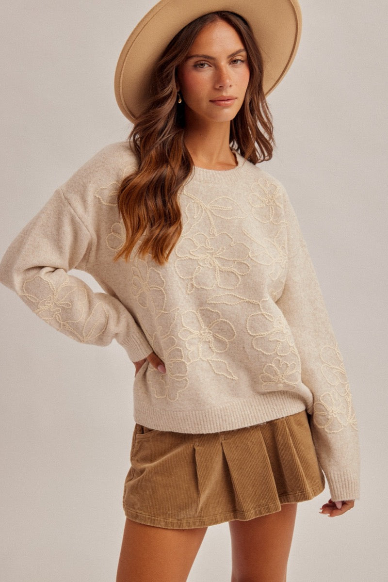 Callie Flower Sweater
