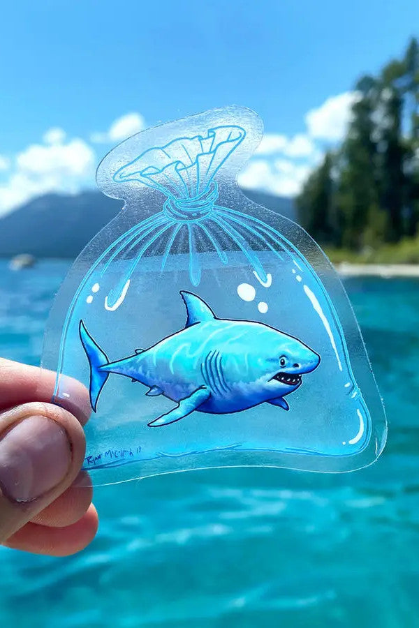 New Pet Great White Shark Sticker