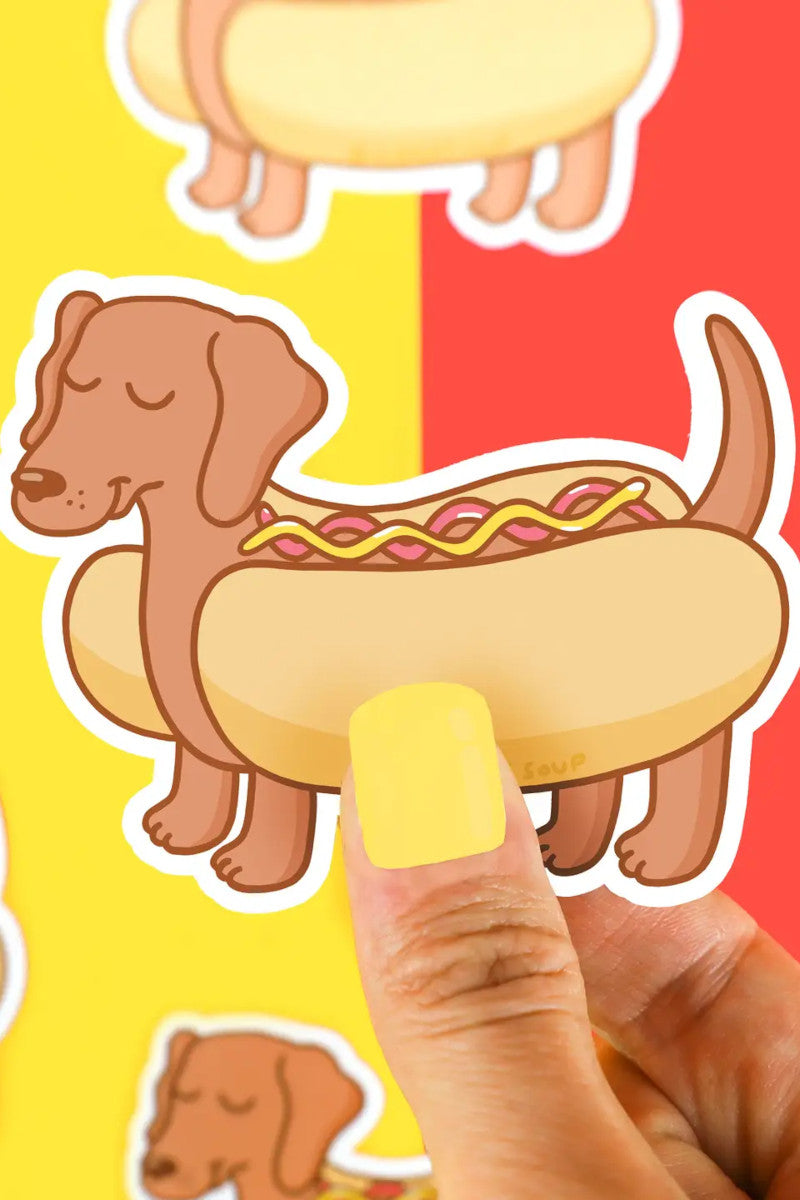 Dachshund Hot Dog Sticker