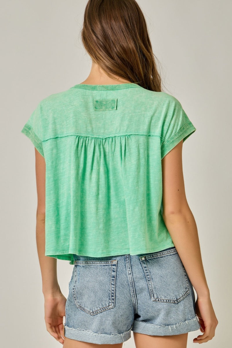 Danielle Smocked Tee