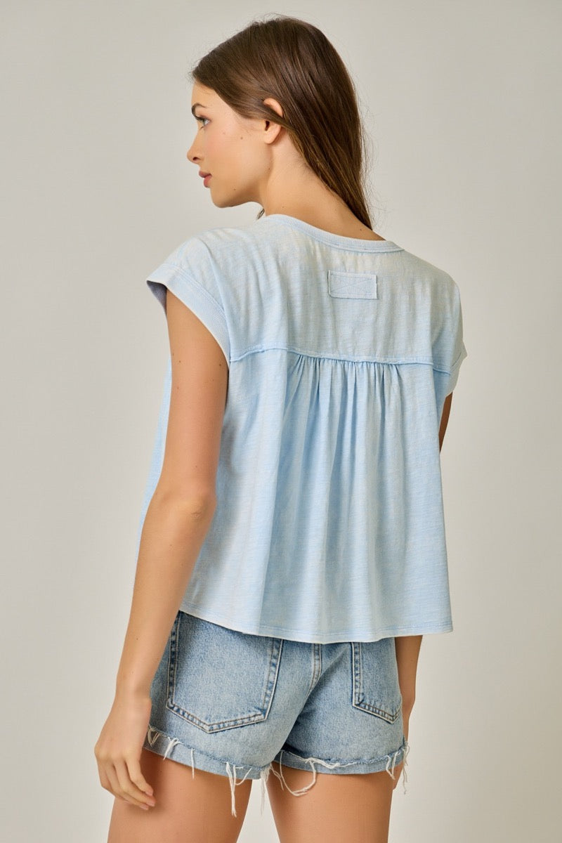 Danielle Smocked Tee