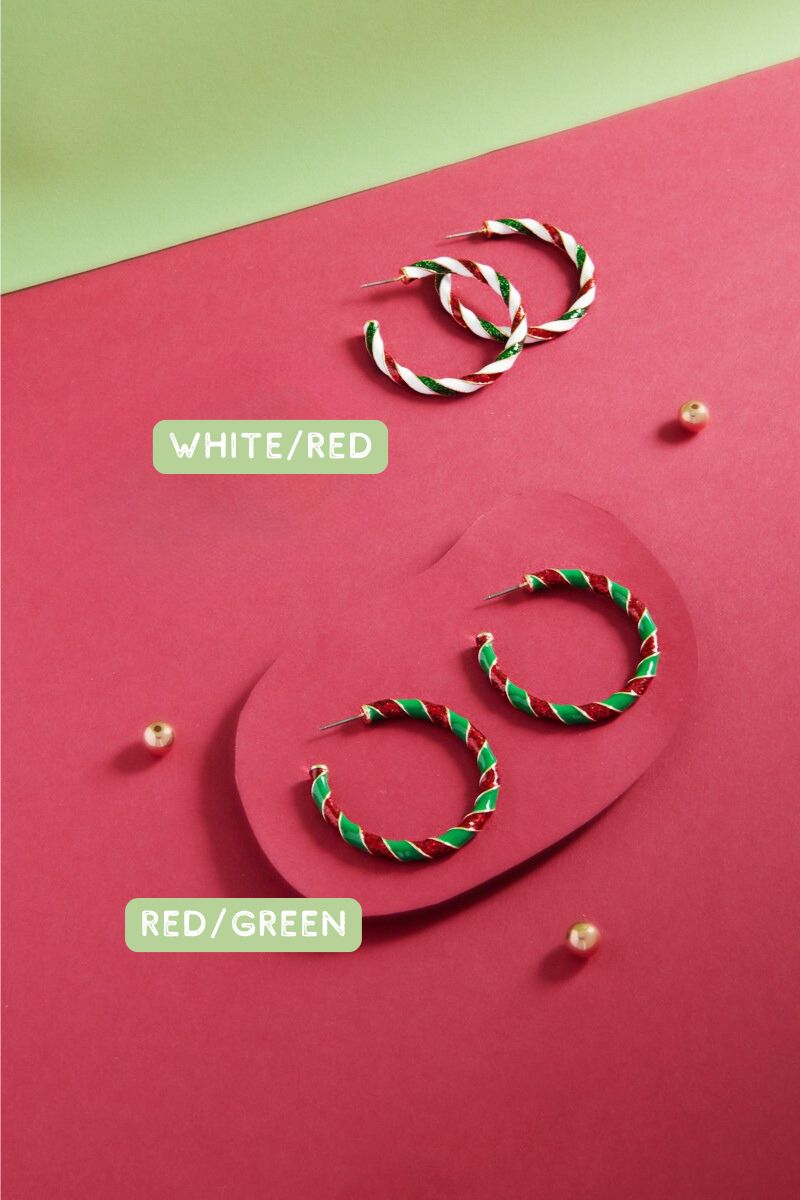 Holiday Hoop Earrings