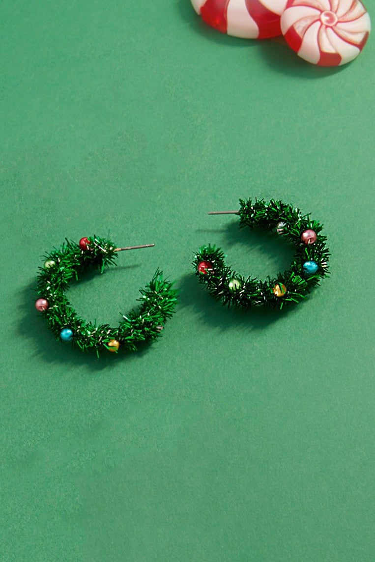 Tinsel Hoop Earrings