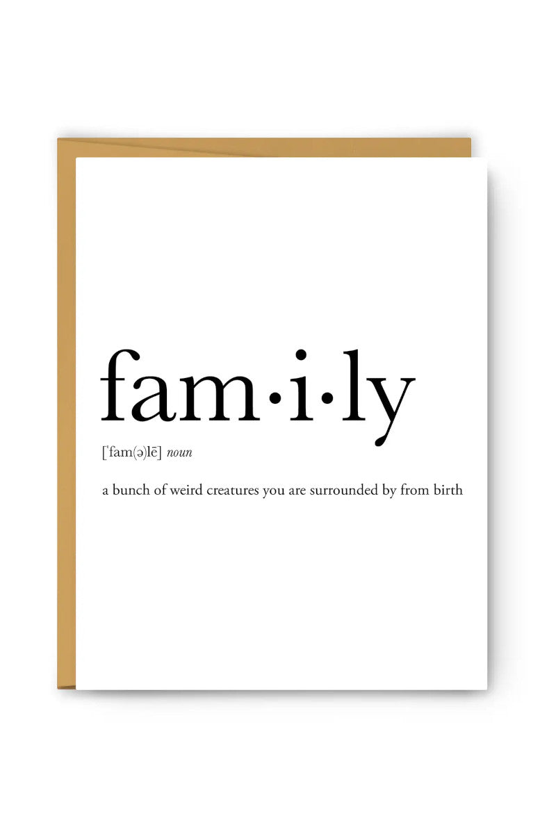 Family Definition Card
