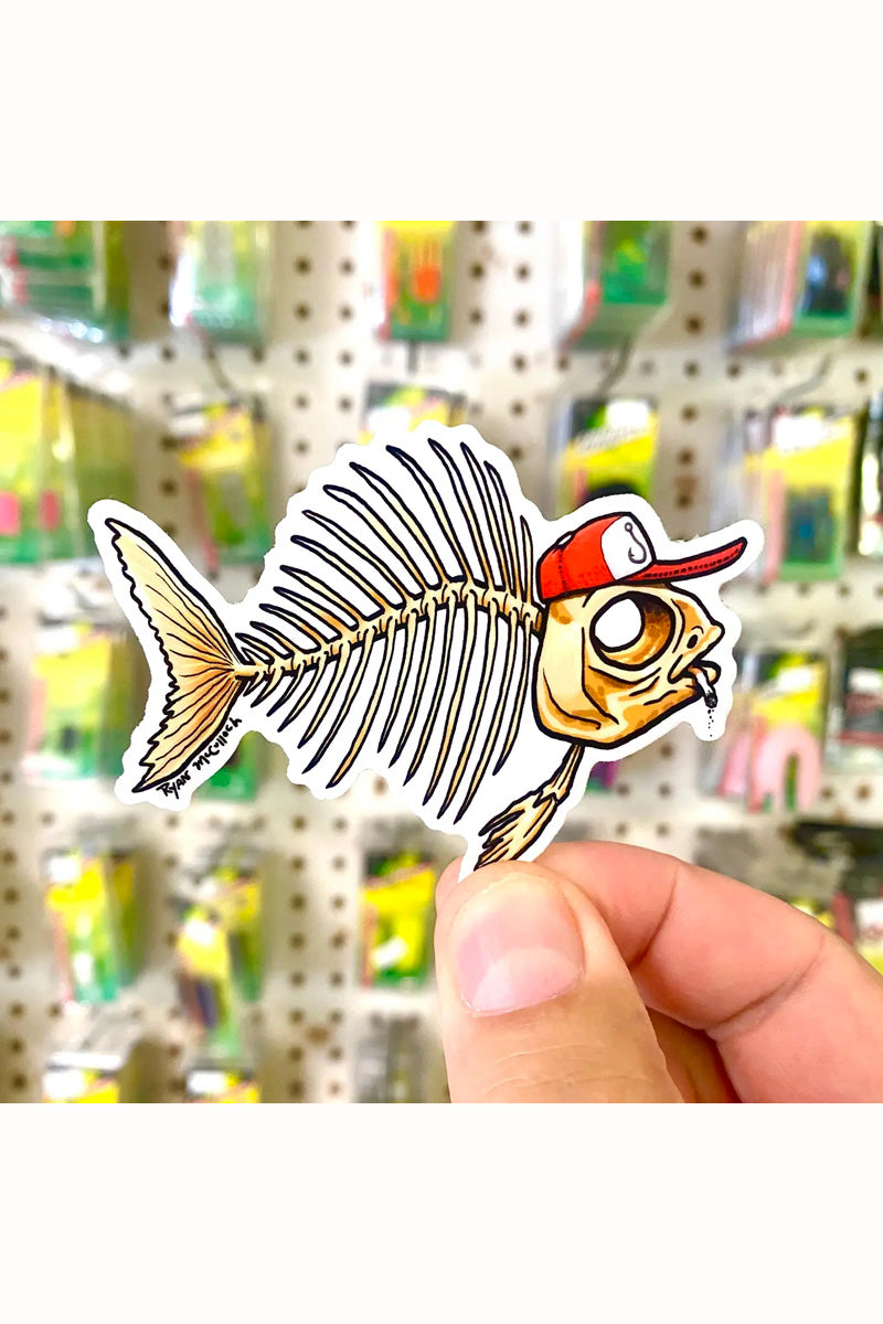 Fish Skeleton Vinyl Sticker