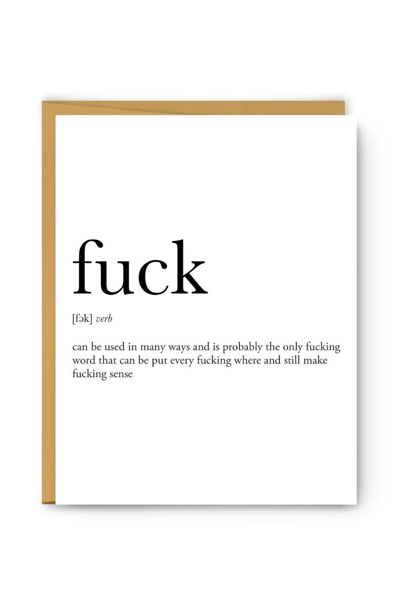 Fuck Definition Card