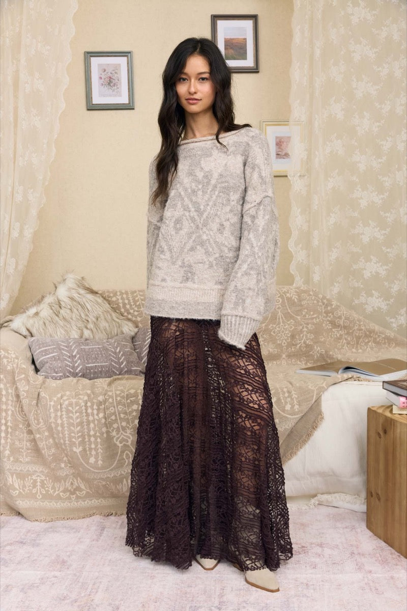 Heathered Knit Sweater