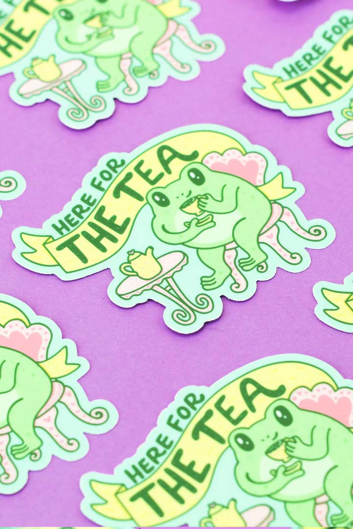 Here for Tea Sticker