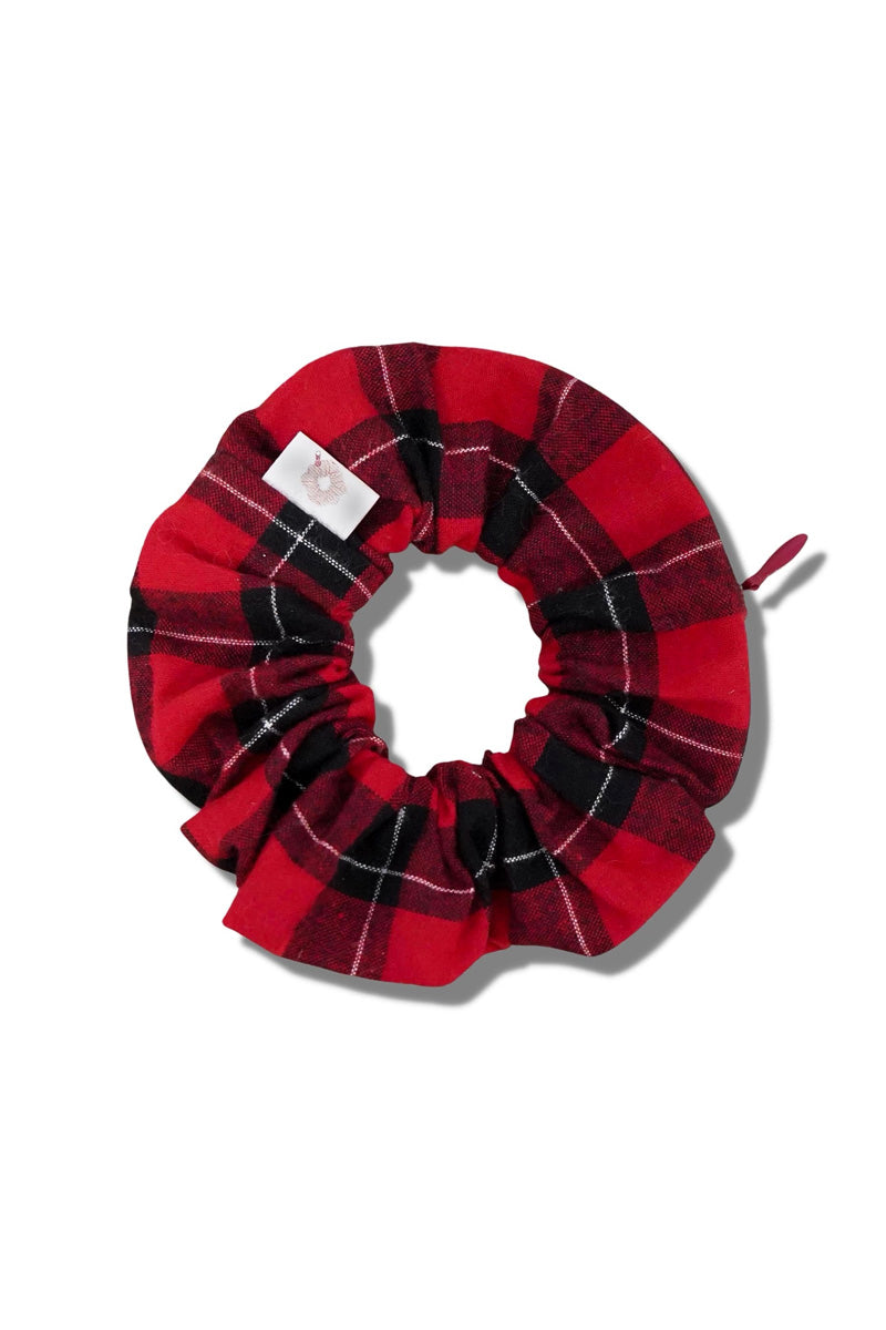 Holiday Flannel Pocket Scunchie