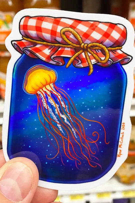 Jellyfish Preserves Holo Sticker