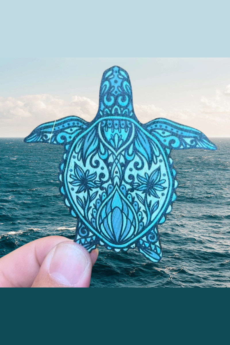 Honu Mandala Bamboo Sticker