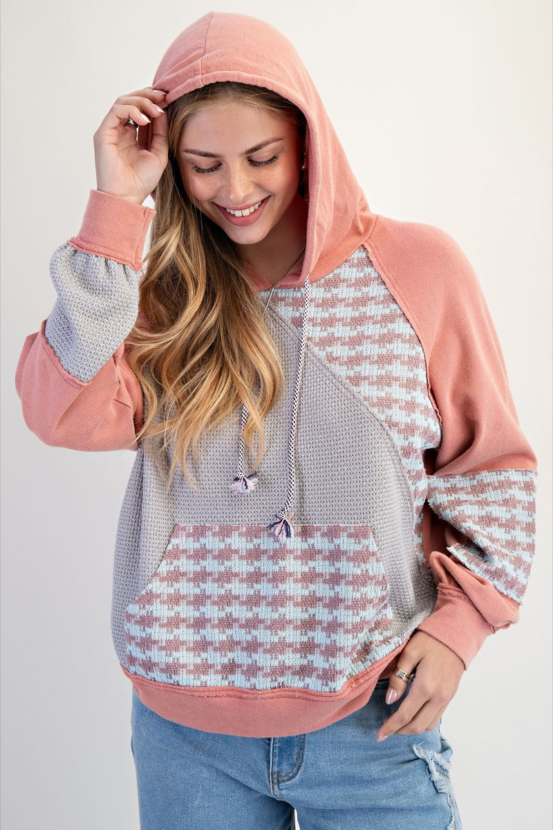 Houndstooth Mix Hoodie
