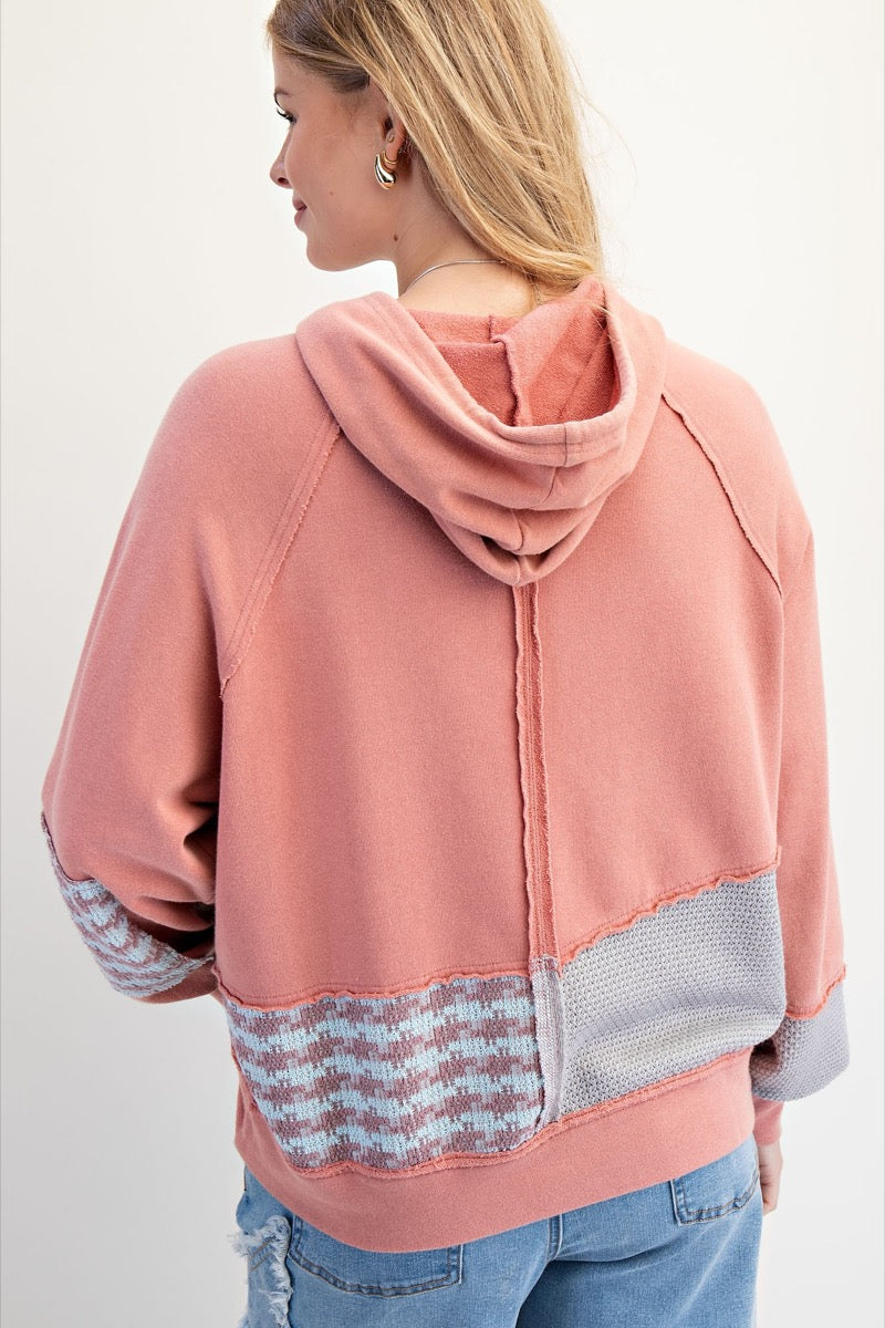 Houndstooth Mix Hoodie