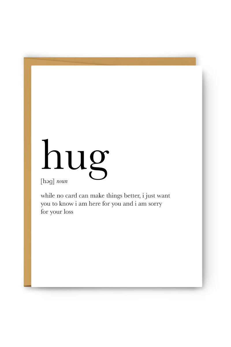 Hug Definition Card