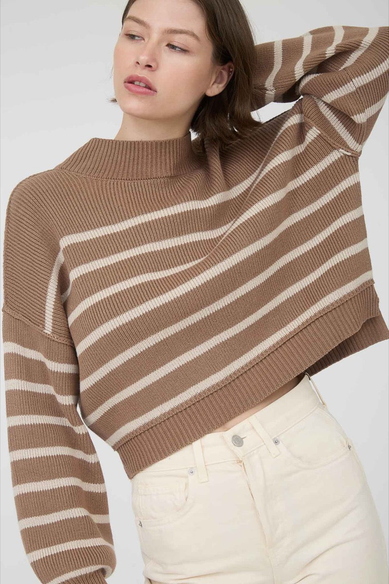 Mock Stripe Sweater