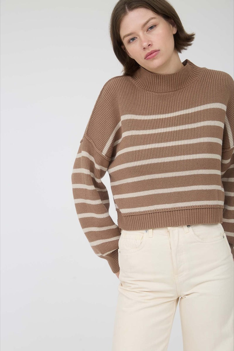 Mock Stripe Sweater