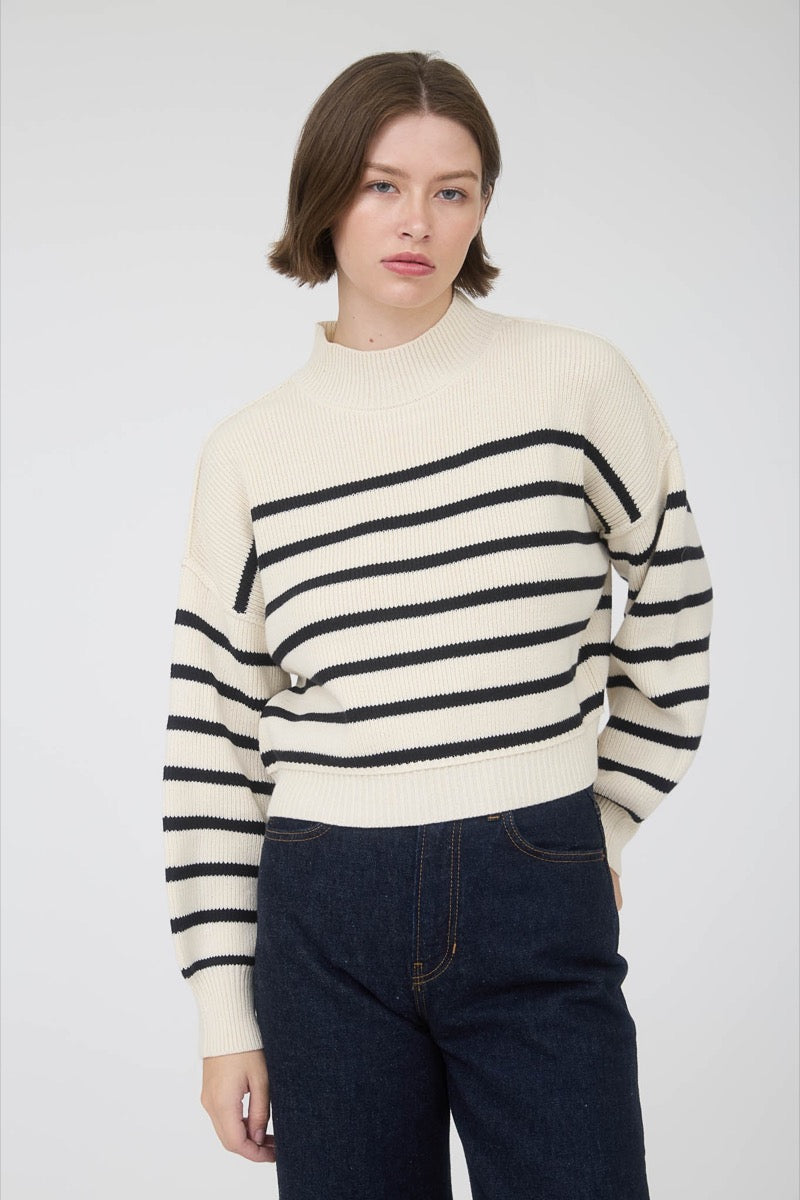 Mock Stripe Sweater