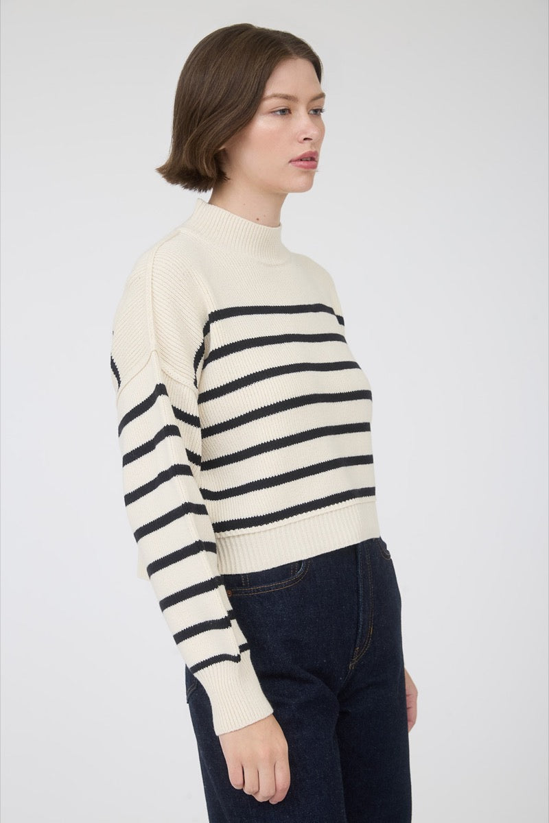 Mock Stripe Sweater
