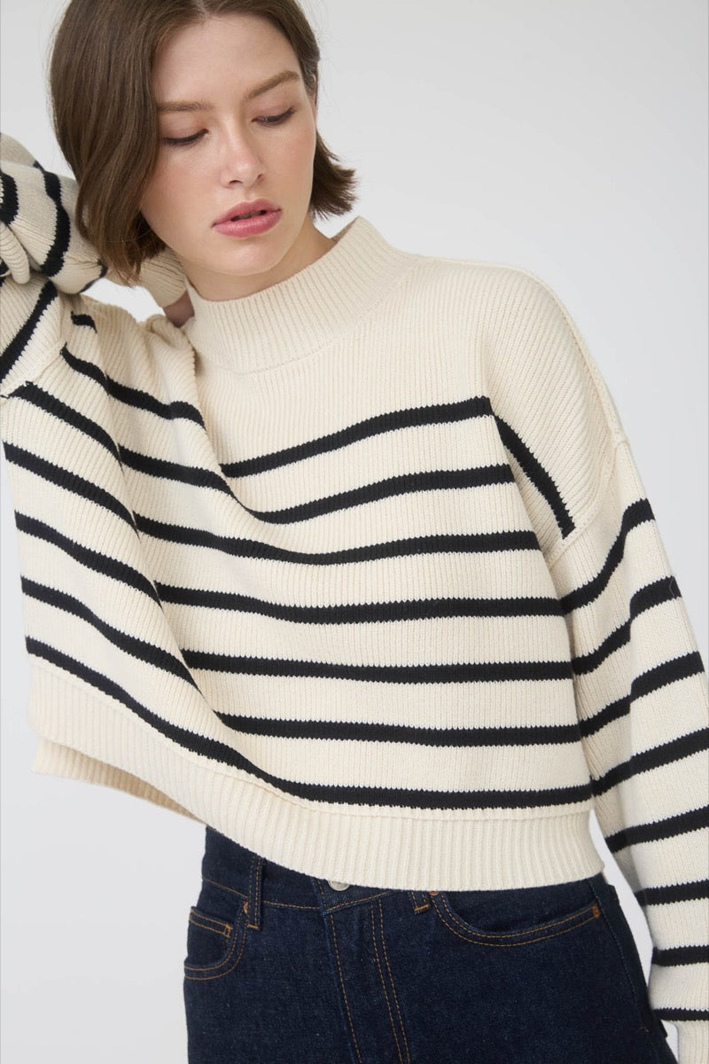 Mock Stripe Sweater