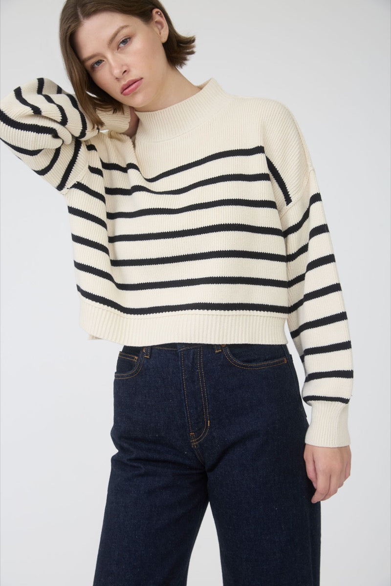 Mock Stripe Sweater