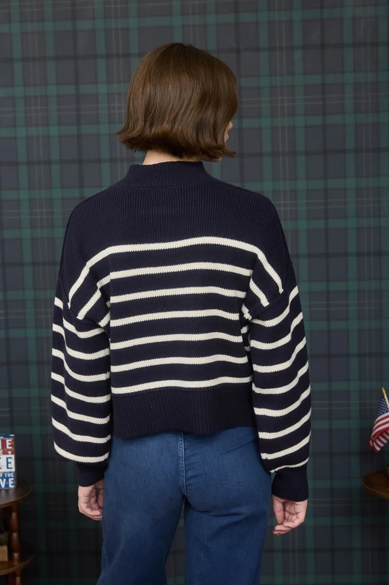 Mock Stripe Sweater