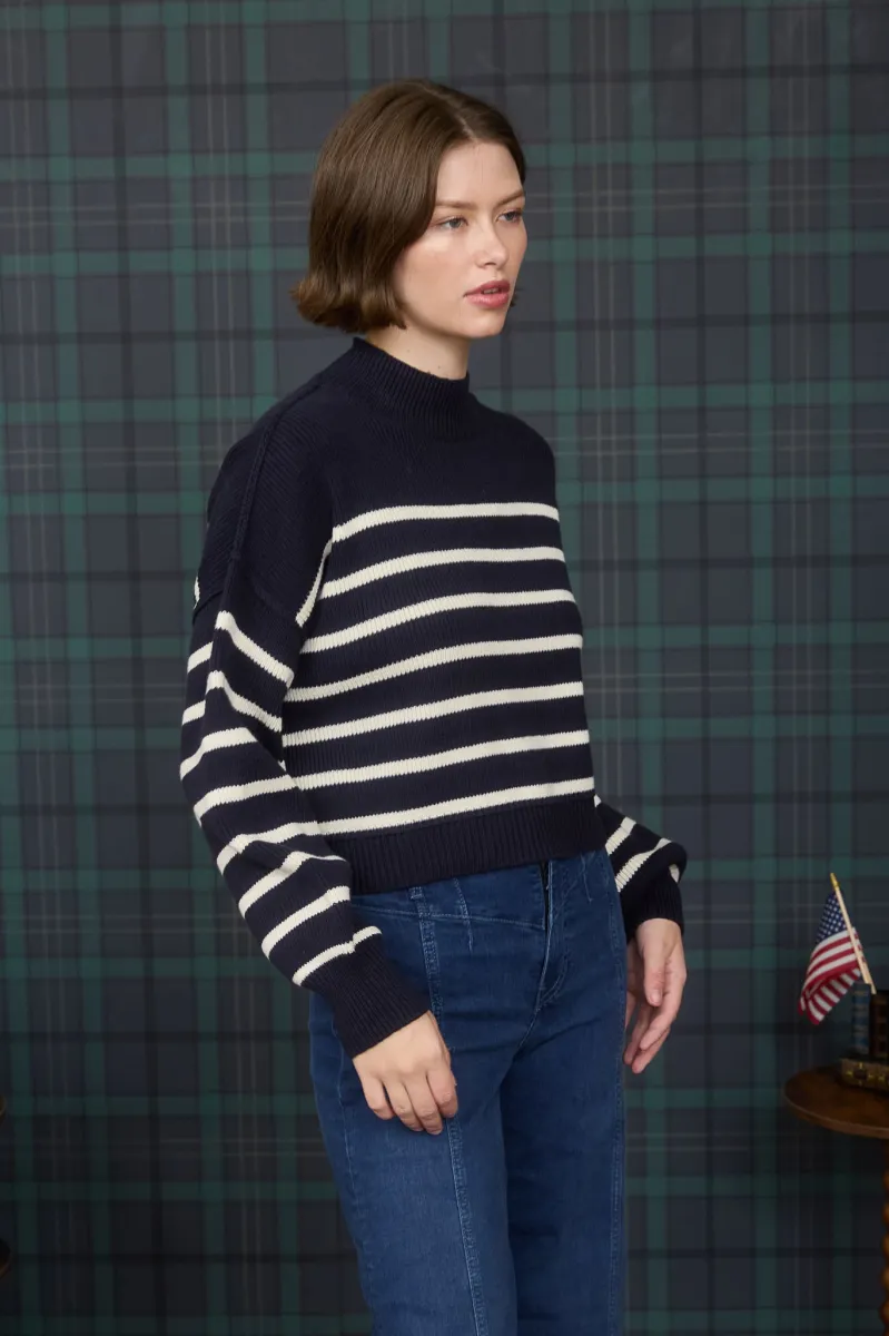 Mock Stripe Sweater