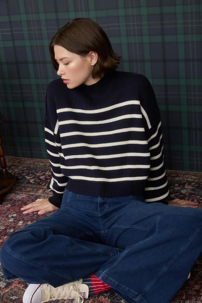 Mock Stripe Sweater