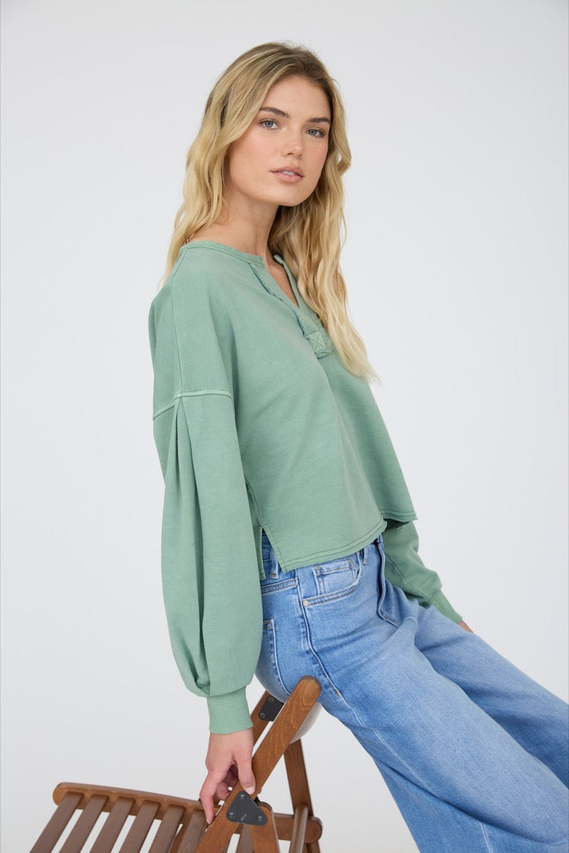 Notch Crop Top