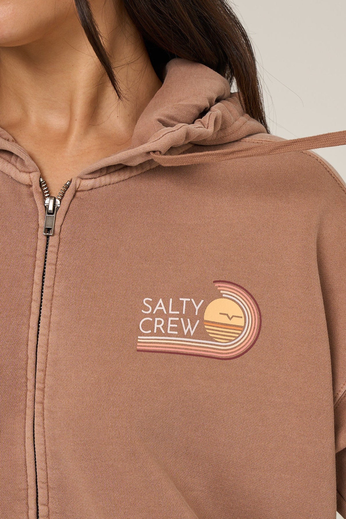 Ombre Wave Zip Hoodie