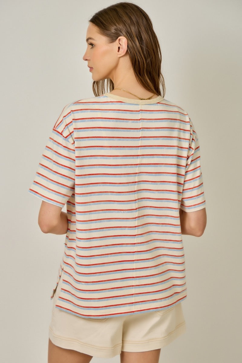 Palm Stripe Lounge Tee