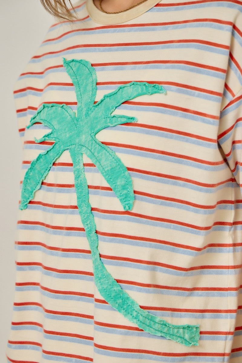 Palm Stripe Lounge Tee