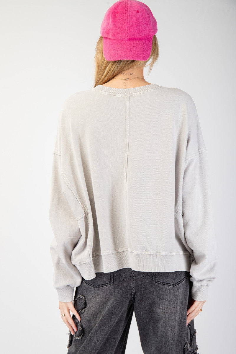 Patched Flower Sweatshirt