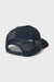 Navy blue cap with mesh back on a light gray background