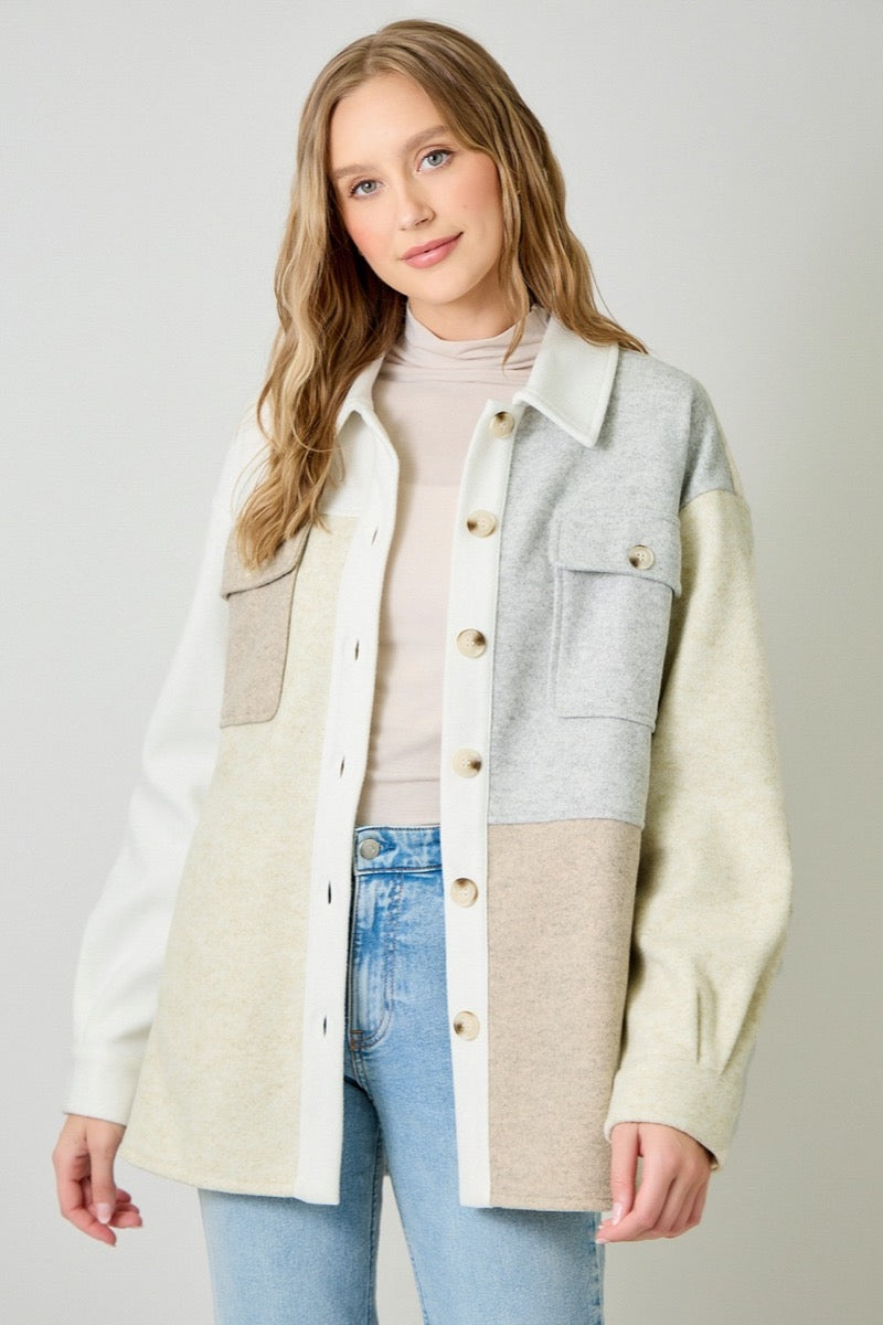 Pieced Together Shacket