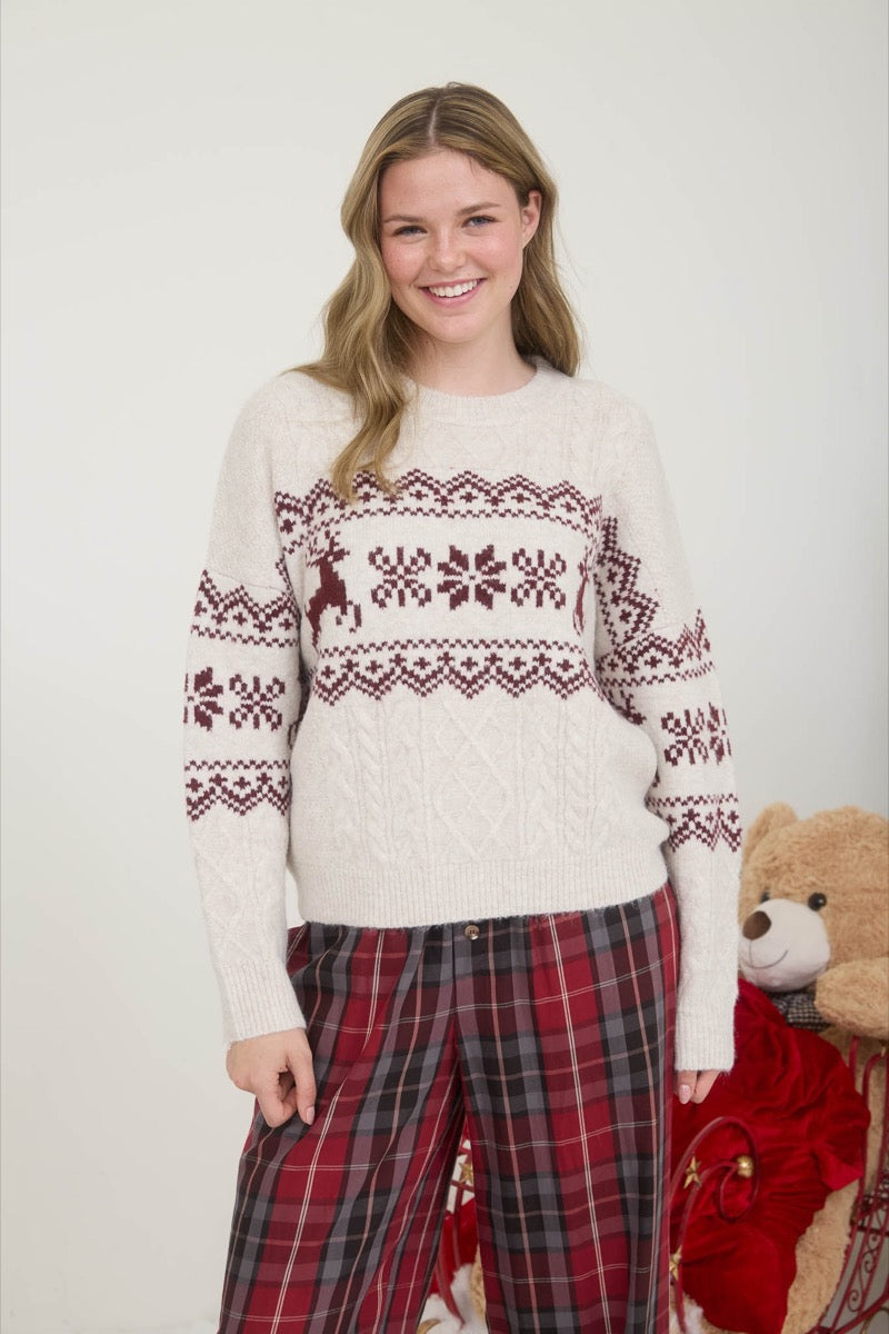 Reindeer Snowflake Sweater