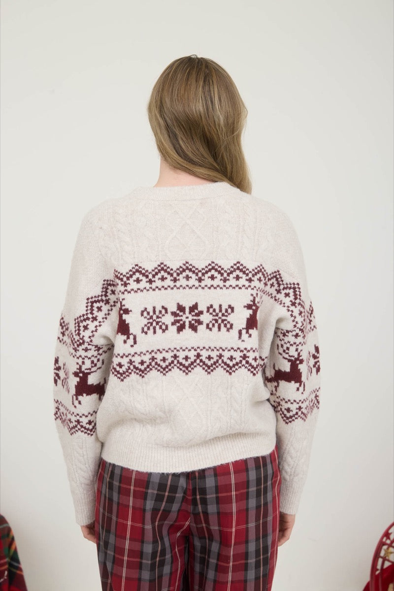Reindeer Snowflake Sweater