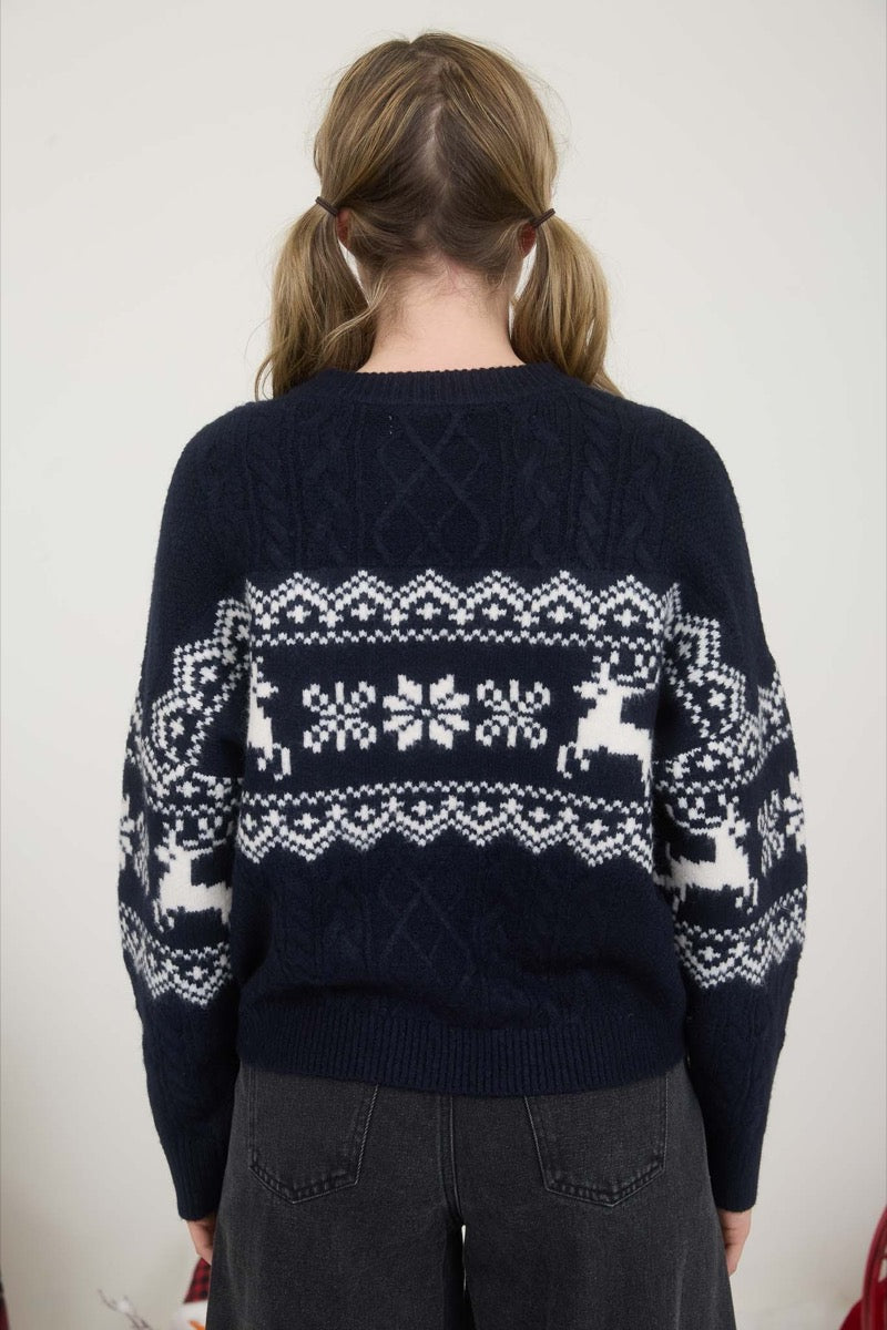 Reindeer Snowflake Sweater