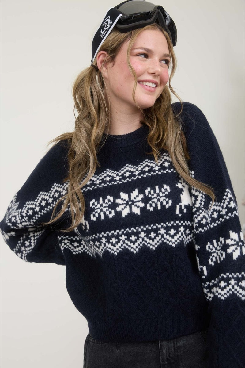 Reindeer Snowflake Sweater